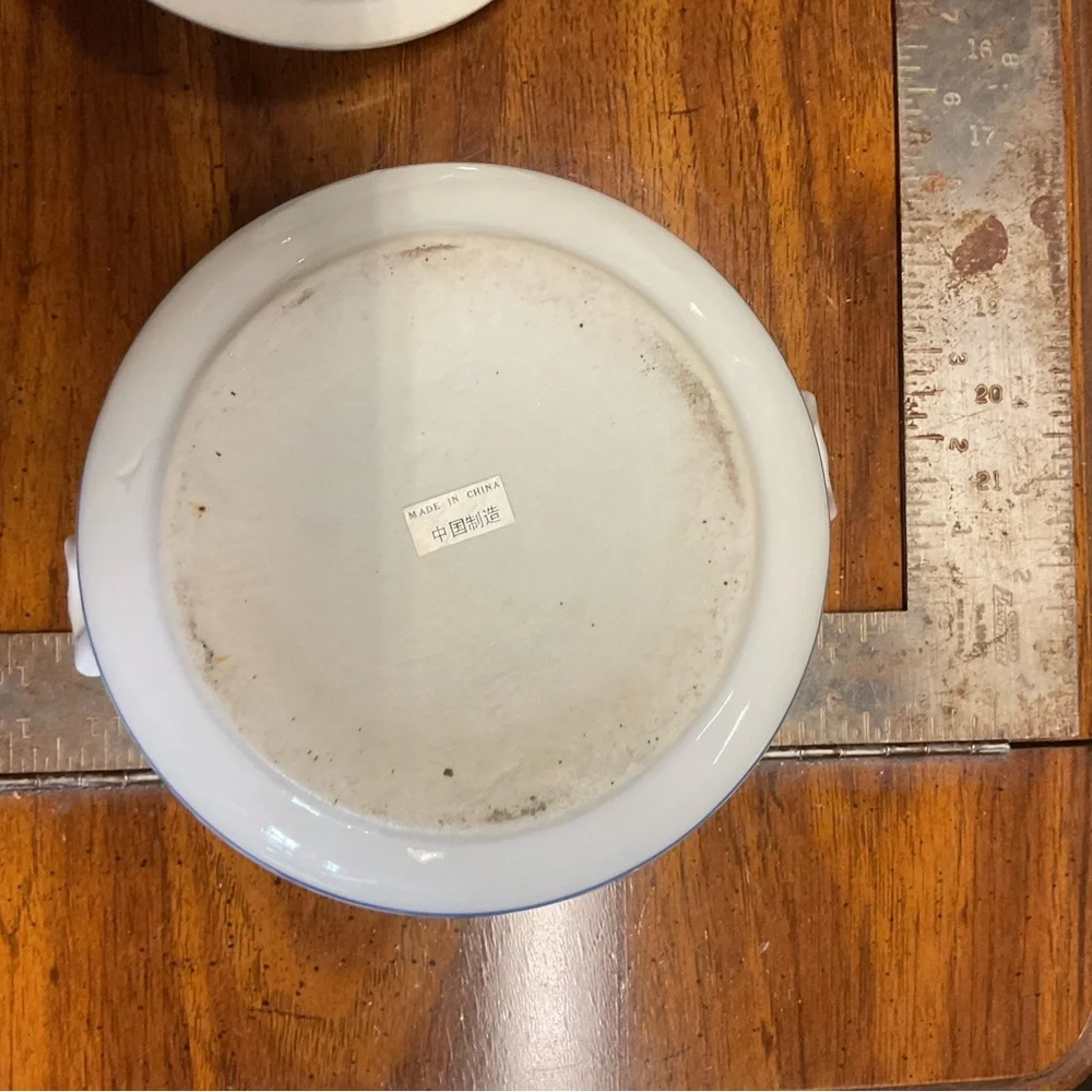 Floral Ceramic Bowl with Handles